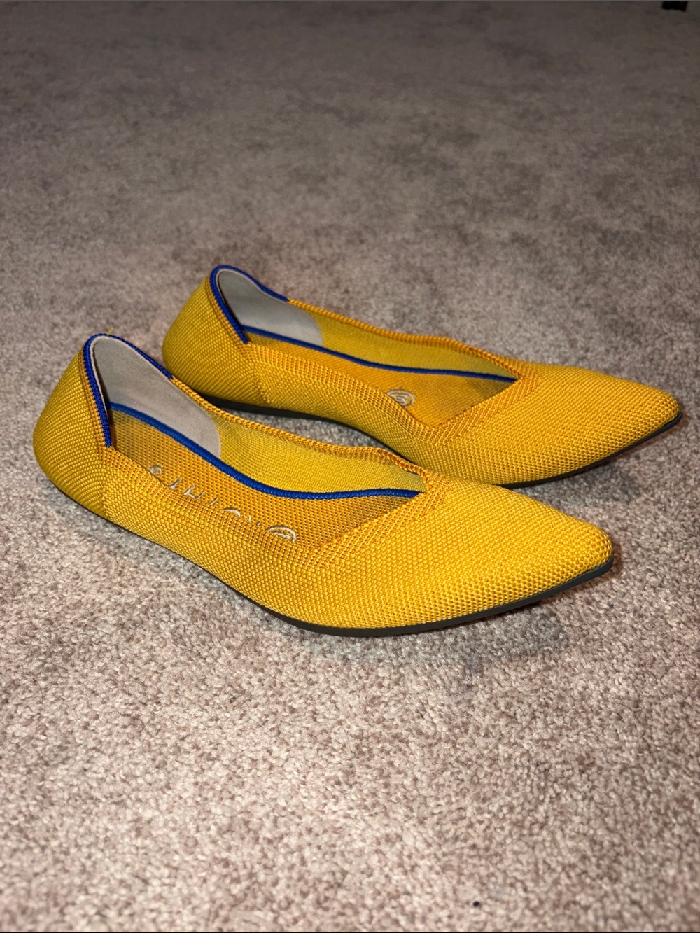 Rothy’s the Point Yellow Flats size 7.5
